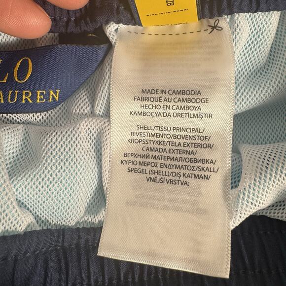 Polo Ralph Lauren Men's Small Blue Solid Polo Swim Trunks - Picture 9 of 10